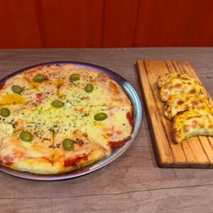 Muzza 8 porc. + Papas Fritas